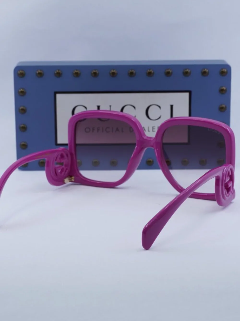 Gucci GG1326S 004 Square Sunglasses – Fuchsia\Violet Gradient